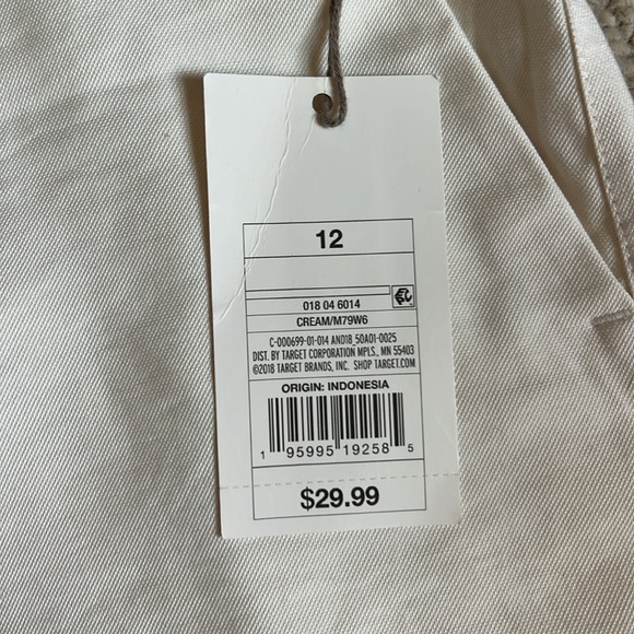NWT, A New Day pants, cream color. - Picture 2 of 9
